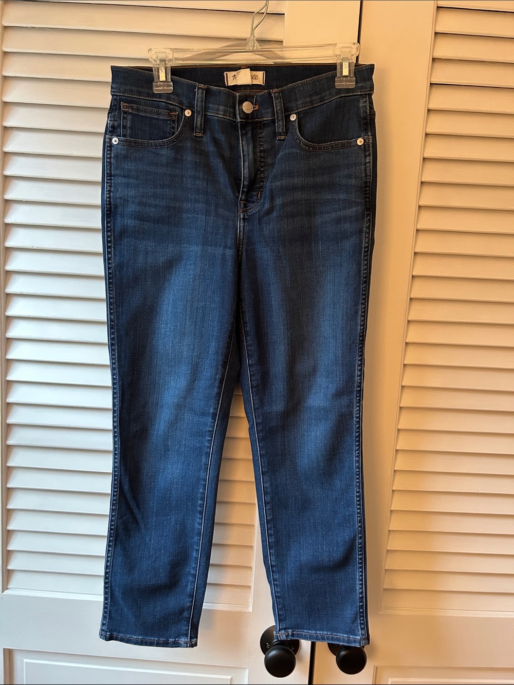 Madewell Stovepipe Women's Dark Blue Straight-Leg Jeans